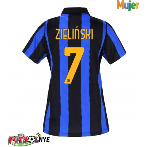 Camiseta Inter Milan Piotr Zielinski #7 Primera Equipación para mujer 2026-27 manga corta